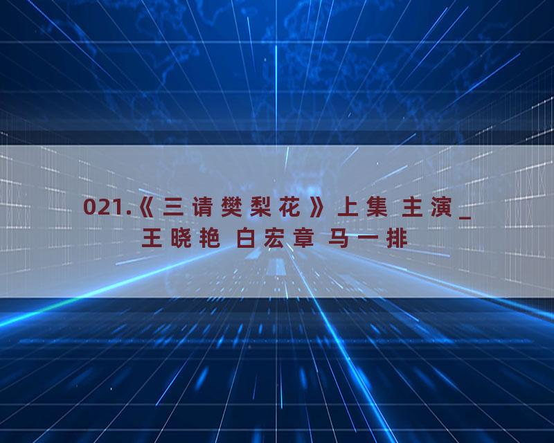 021.《三请樊梨花》上集 主演_王晓艳 白宏章 马一排