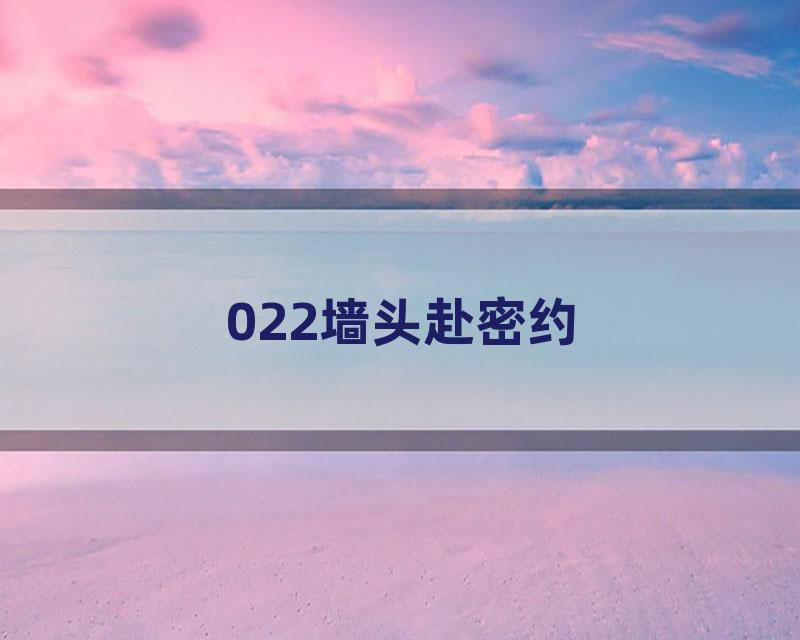 022墙头赴密约
