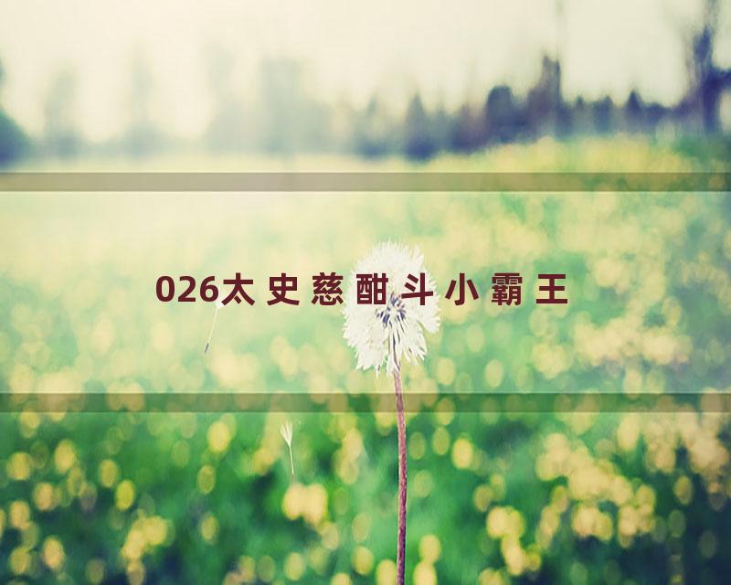 026太史慈酣斗小霸王
