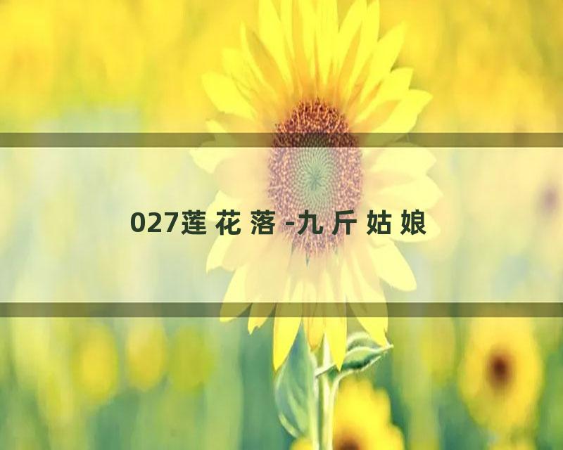 027莲花落-九斤姑娘