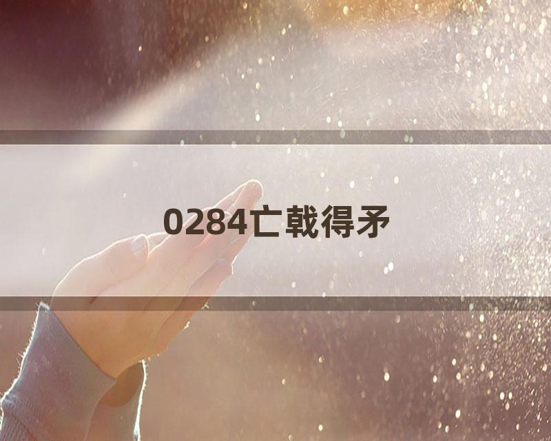 0284亡戟得矛