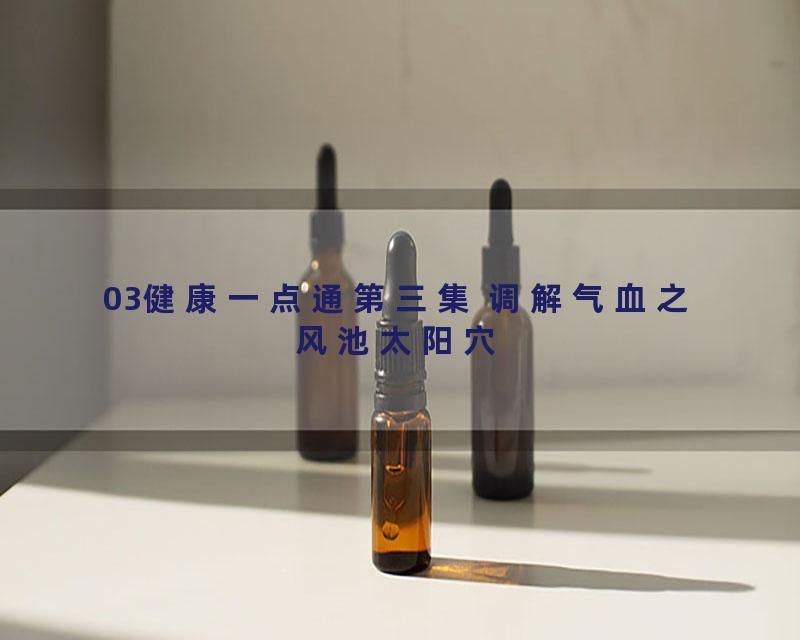 03健康一点通第三集 调解气血之风池太阳穴