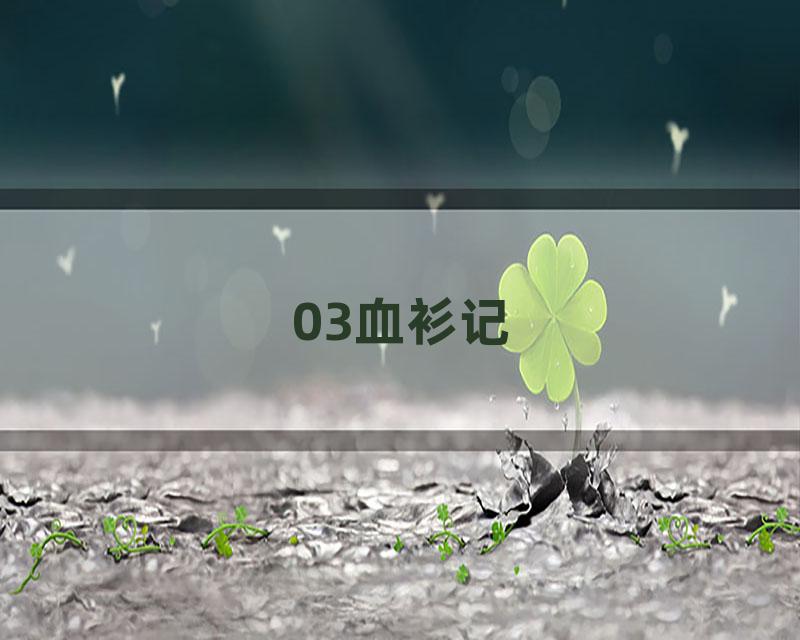 03血衫记