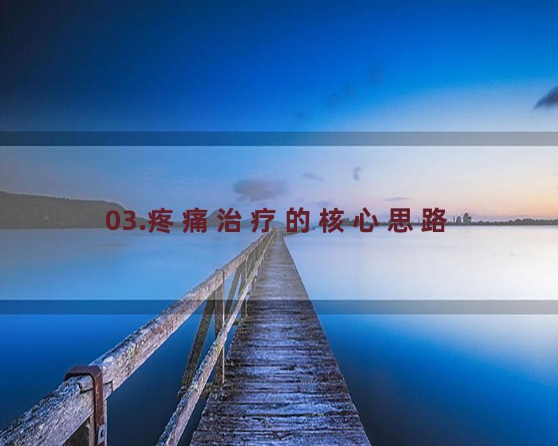 03.疼痛治疗的核心思路