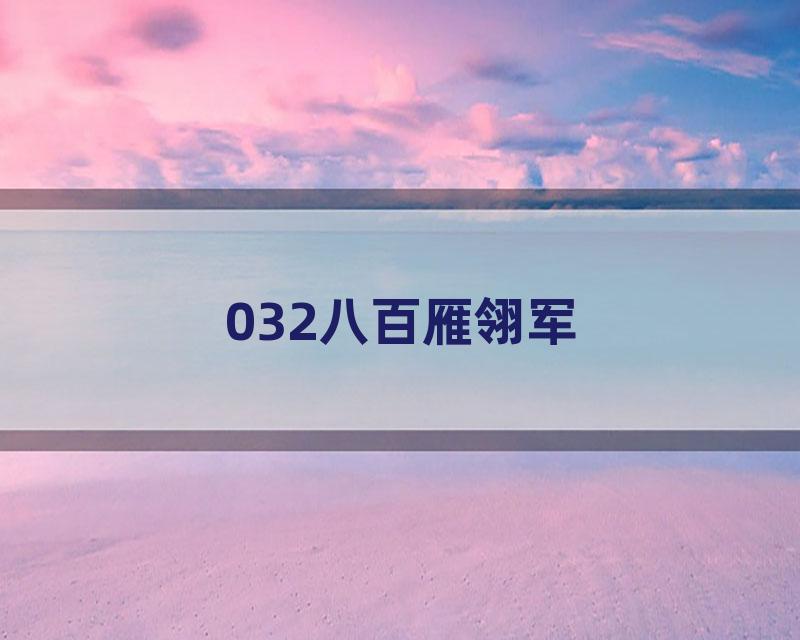 032八百雁翎军