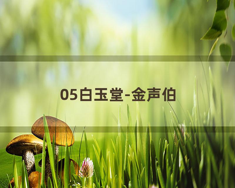 05白玉堂-金声伯