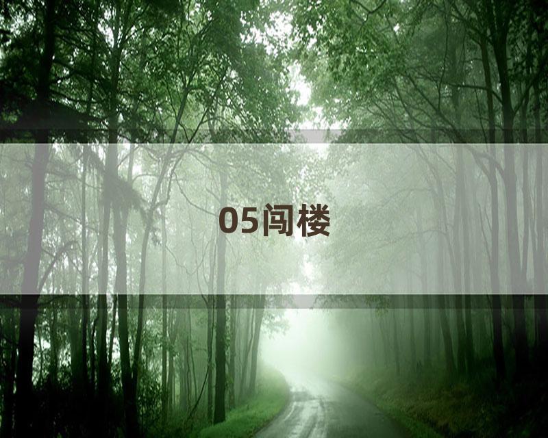 05闯楼