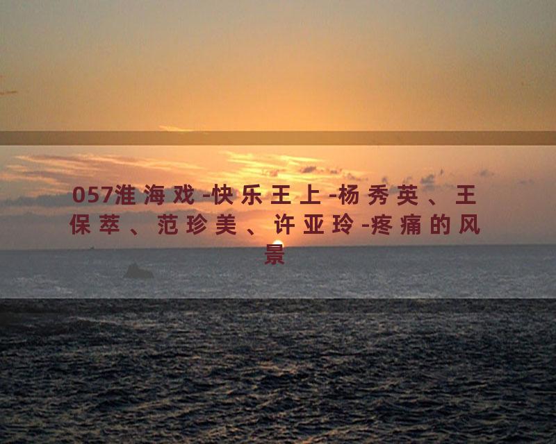 057淮海戏-快乐王上-杨秀英、王保萃、范珍美、许亚玲-疼痛的风景