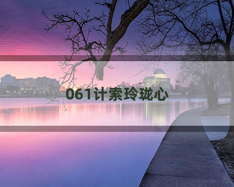 061计索玲珑心