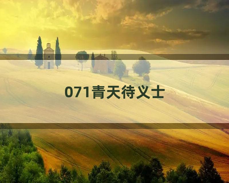 071青天待义士