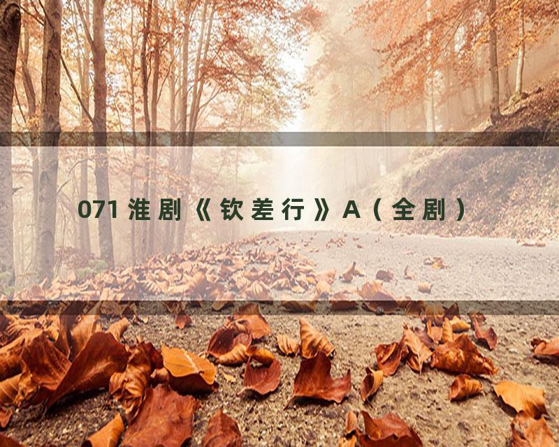 071 淮剧《钦差行》A（全剧）
