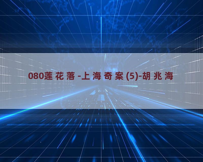 080莲花落-上海奇案(5)-胡兆海