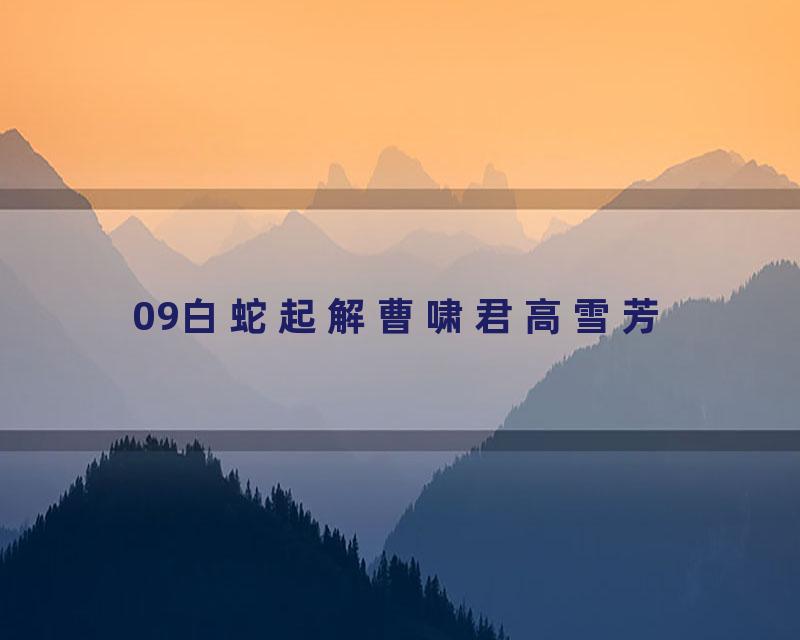 09白蛇起解曹啸君高雪芳