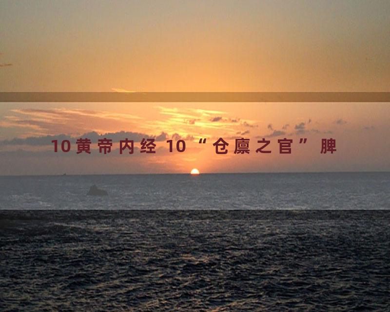 10 黄帝内经 10 “仓廪之官”脾