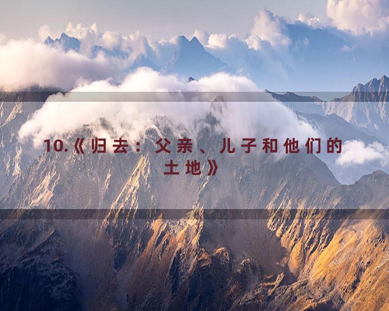 10.《归去：父亲、儿子和他们的土地》