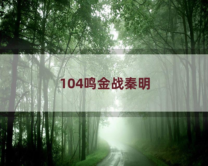 104鸣金战秦明