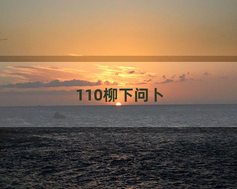 110柳下问卜