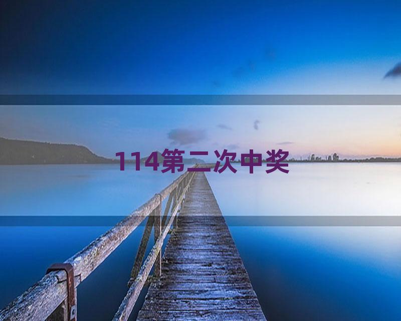 114第二次中奖