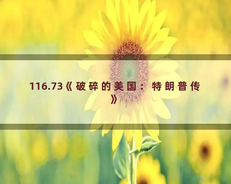 116.73《破碎的美国：特朗普传》