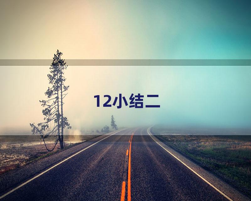 12小结二