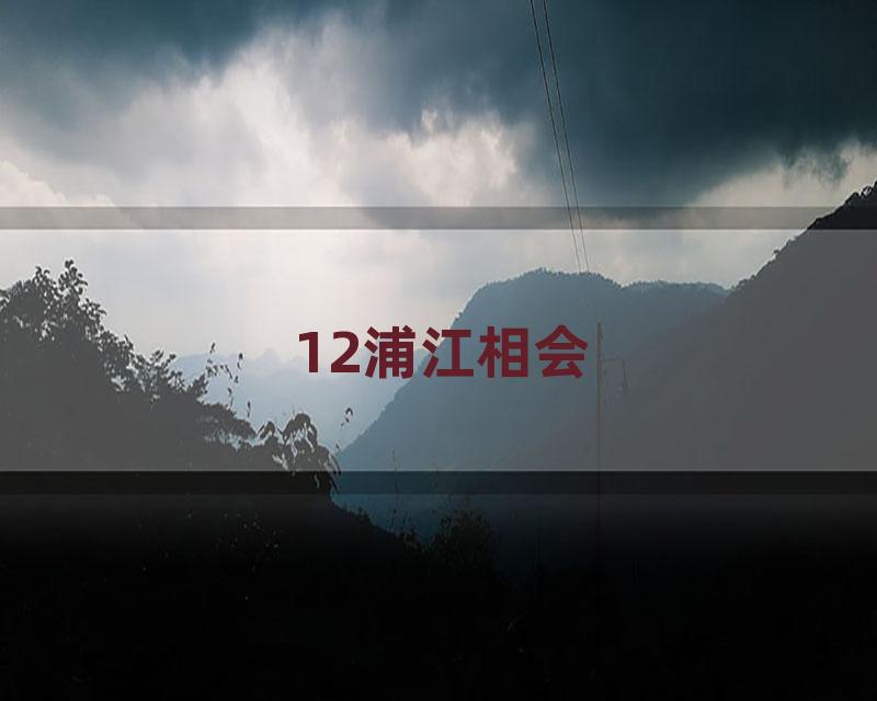12浦江相会