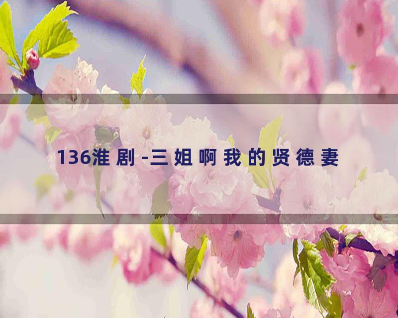 136淮剧-三姐啊我的贤德妻