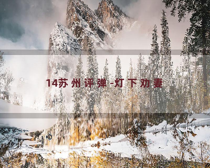 14苏州评弹-灯下劝妻
