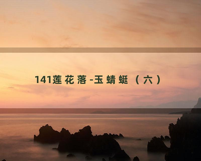 141莲花落-玉蜻蜓（六）