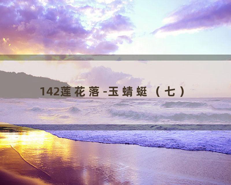 142莲花落-玉蜻蜓（七）