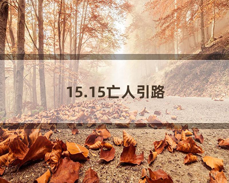 15.15亡人引路