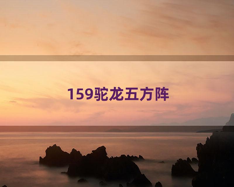 159驼龙五方阵