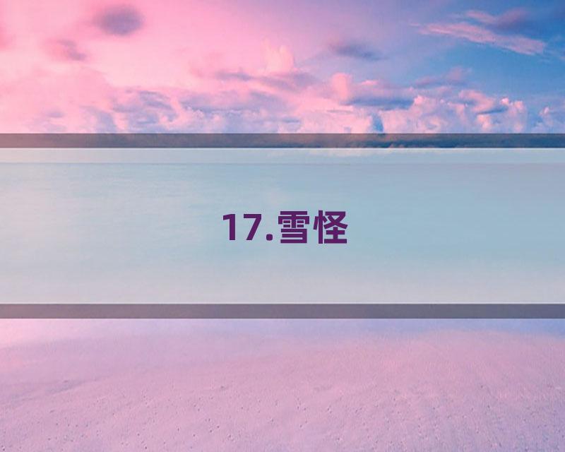 17.雪怪