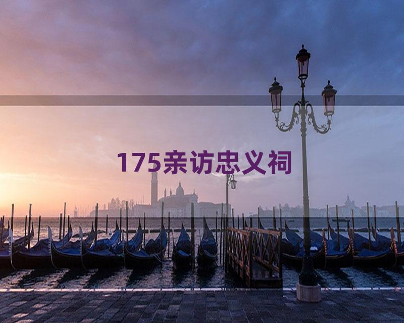 175亲访忠义祠