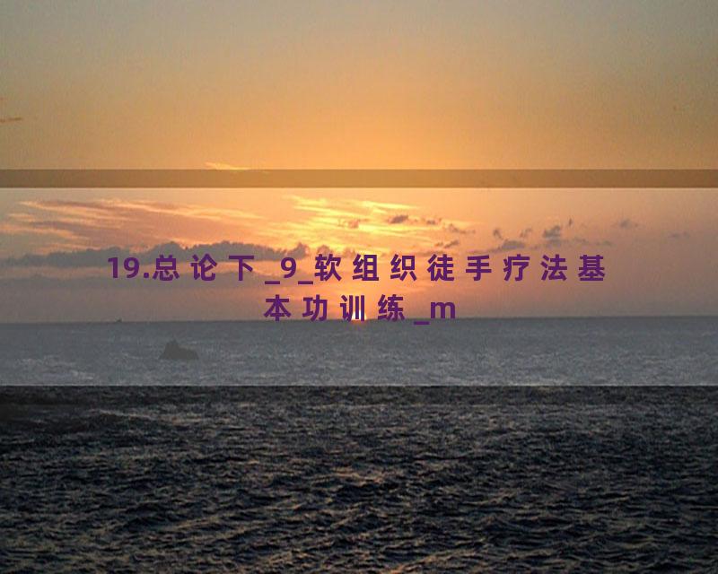 19.总论下_9_软组织徒手疗法基本功训练_m