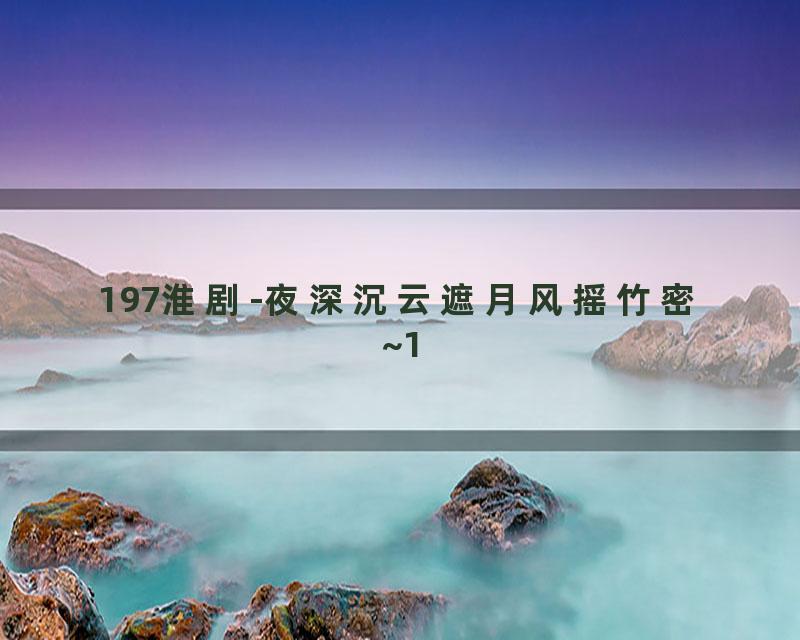 197淮剧-夜深沉云遮月风摇竹密~1