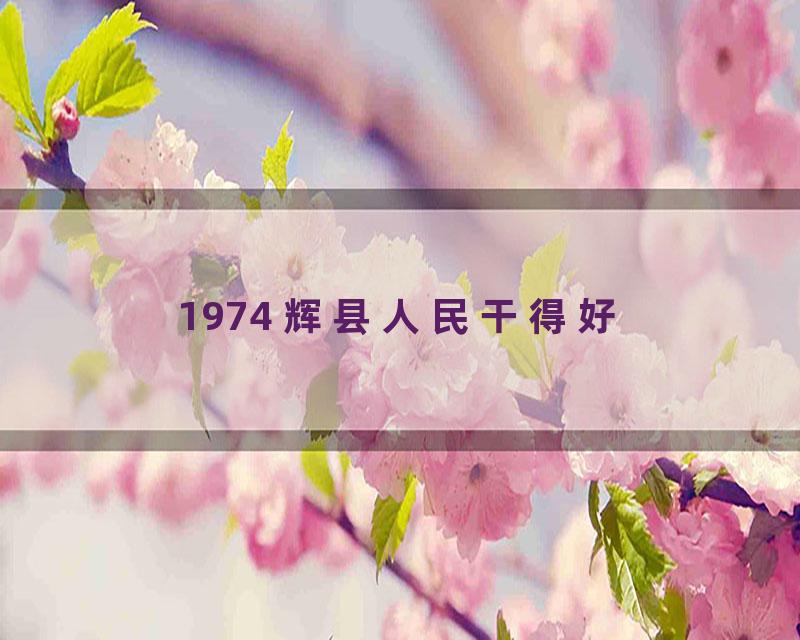 1974 辉县人民干得好