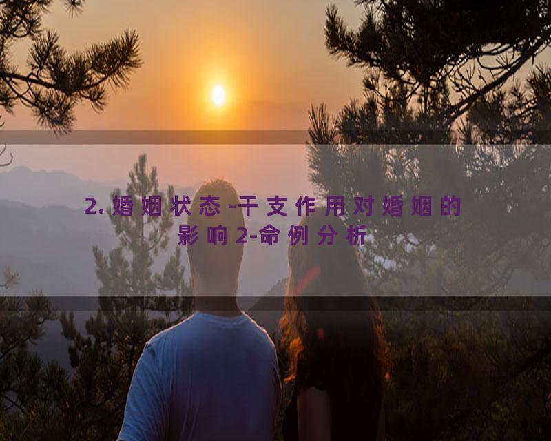 2. 婚姻状态-干支作用对婚姻的影响2-命例分析