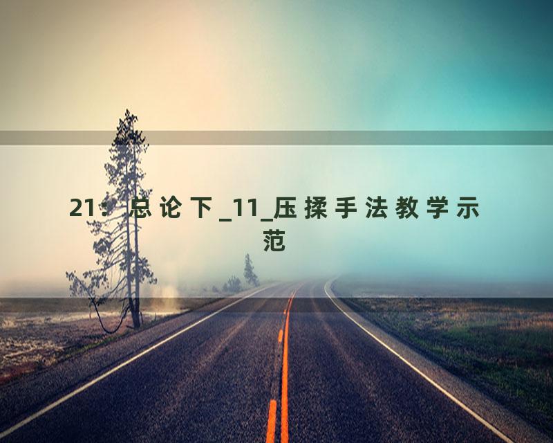 21：总论下_11_压揉手法教学示范