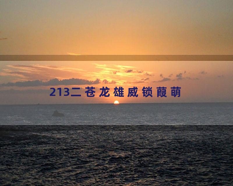 213二苍龙雄威锁葭萌