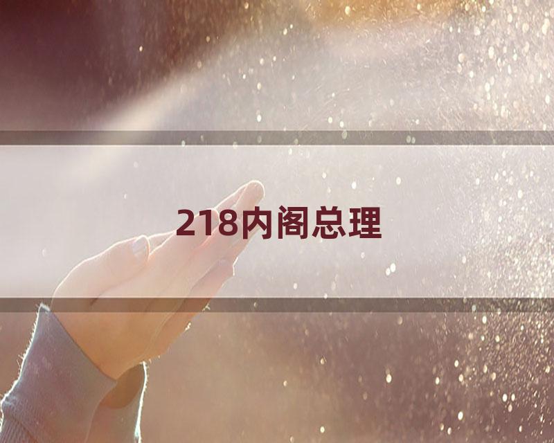218内阁总理