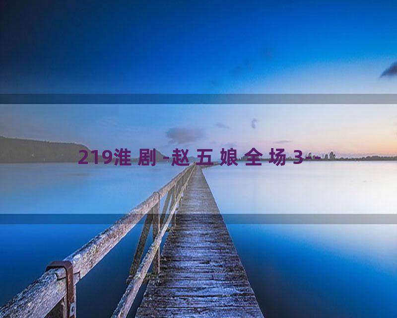 219淮剧-赵五娘全场3--