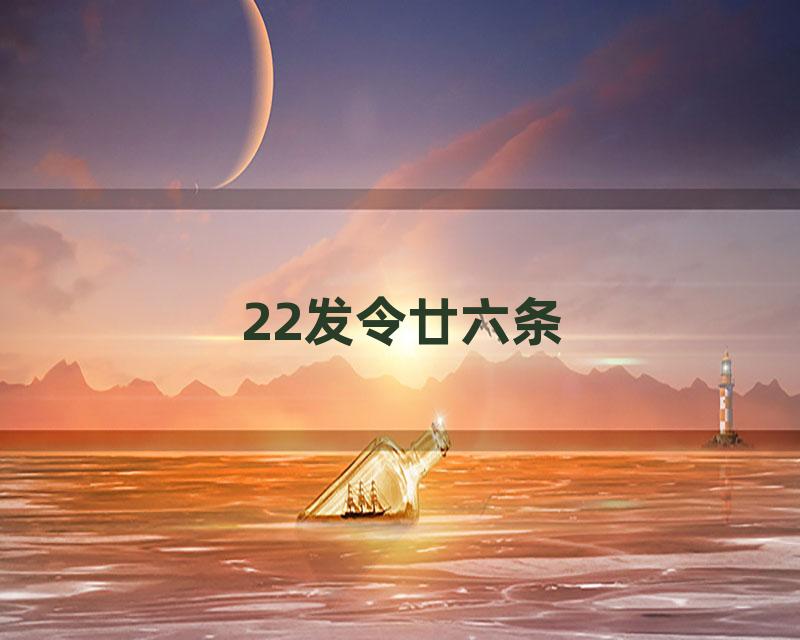 22发令廿六条