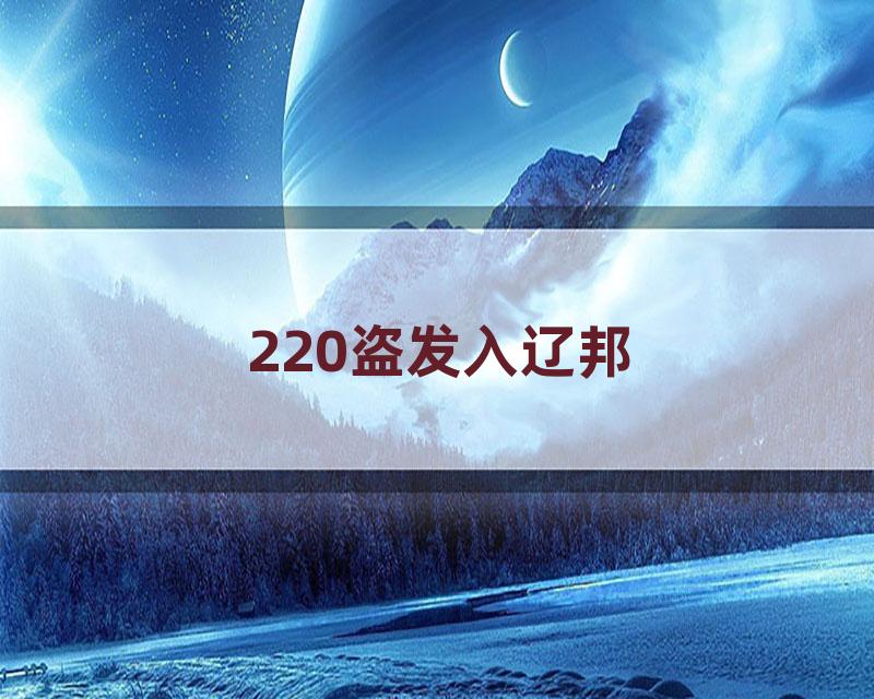 220盗发入辽邦