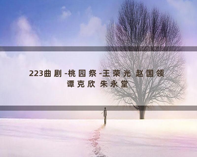 223曲剧-桃园祭-王荣光 赵国领 谭克欣 朱永堂