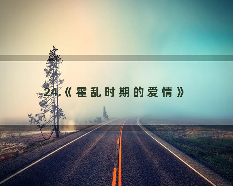 24.《霍乱时期的爱情》