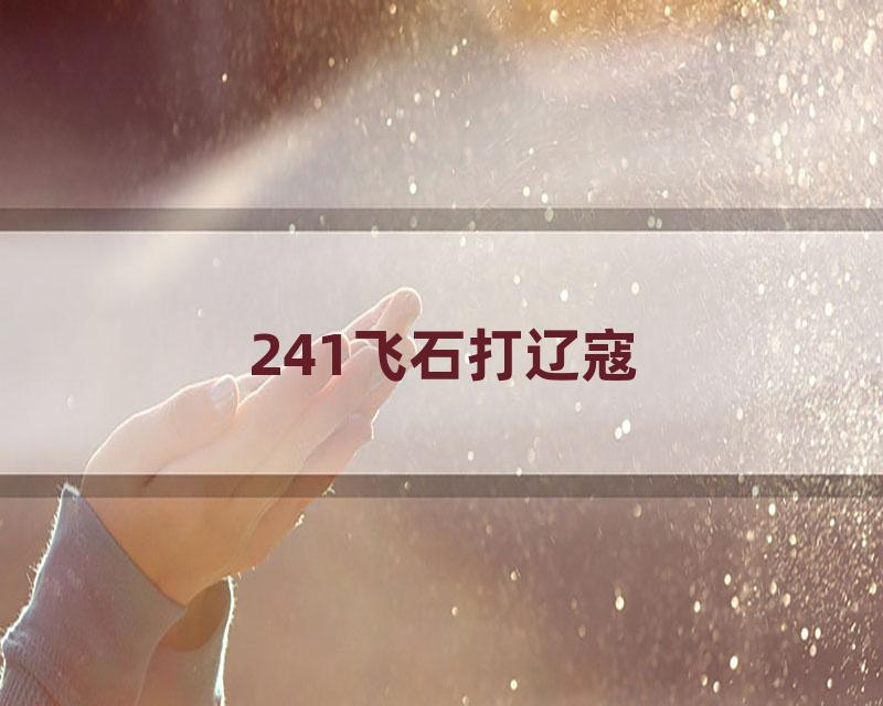 241飞石打辽寇