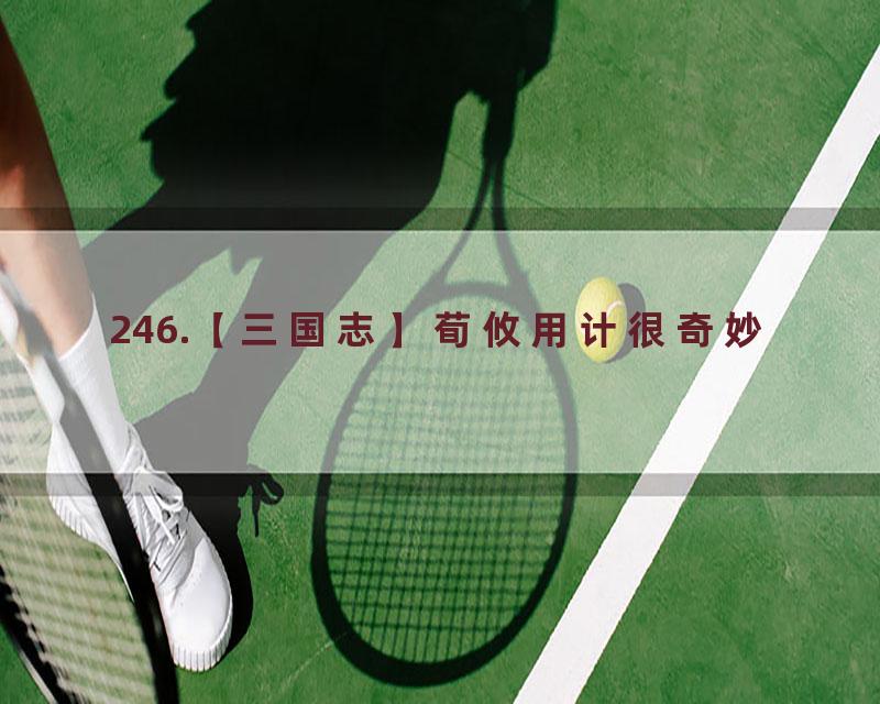 246.【三国志】荀攸用计很奇妙