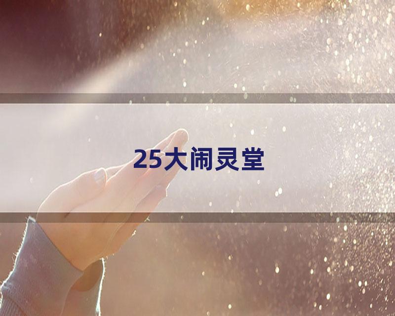 25大闹灵堂