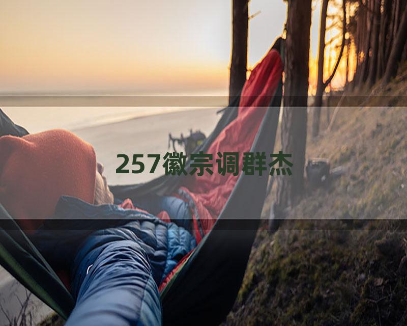 257徽宗调群杰