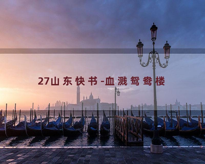 27山东快书-血溅鸳鸯楼